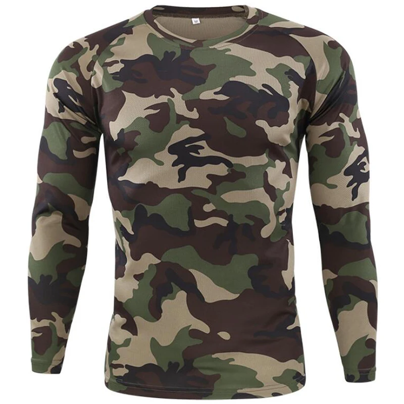 Outdoor Hunting T Shirts - تي شيرت مموه بأكمام طويلة للرجال