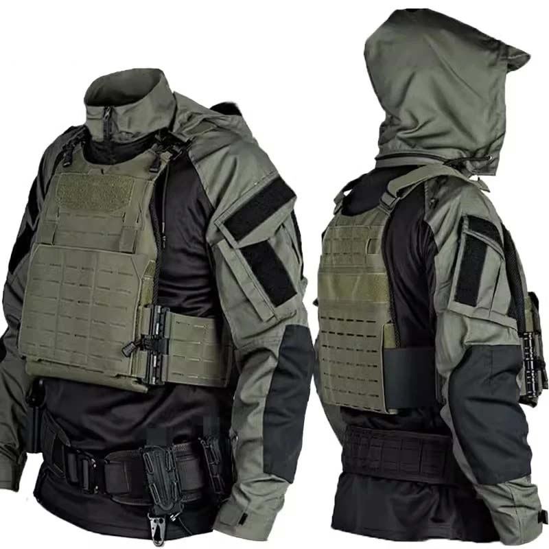 Hunting Outdoor Pants - طقم قميص وبنطلون تكتيكي للرجال بنمط