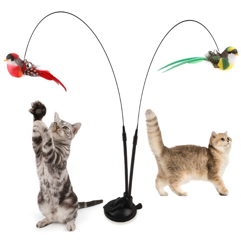 Outdoor Hunting Toys - عصا القطط التفاعلية - قاعدة شفط