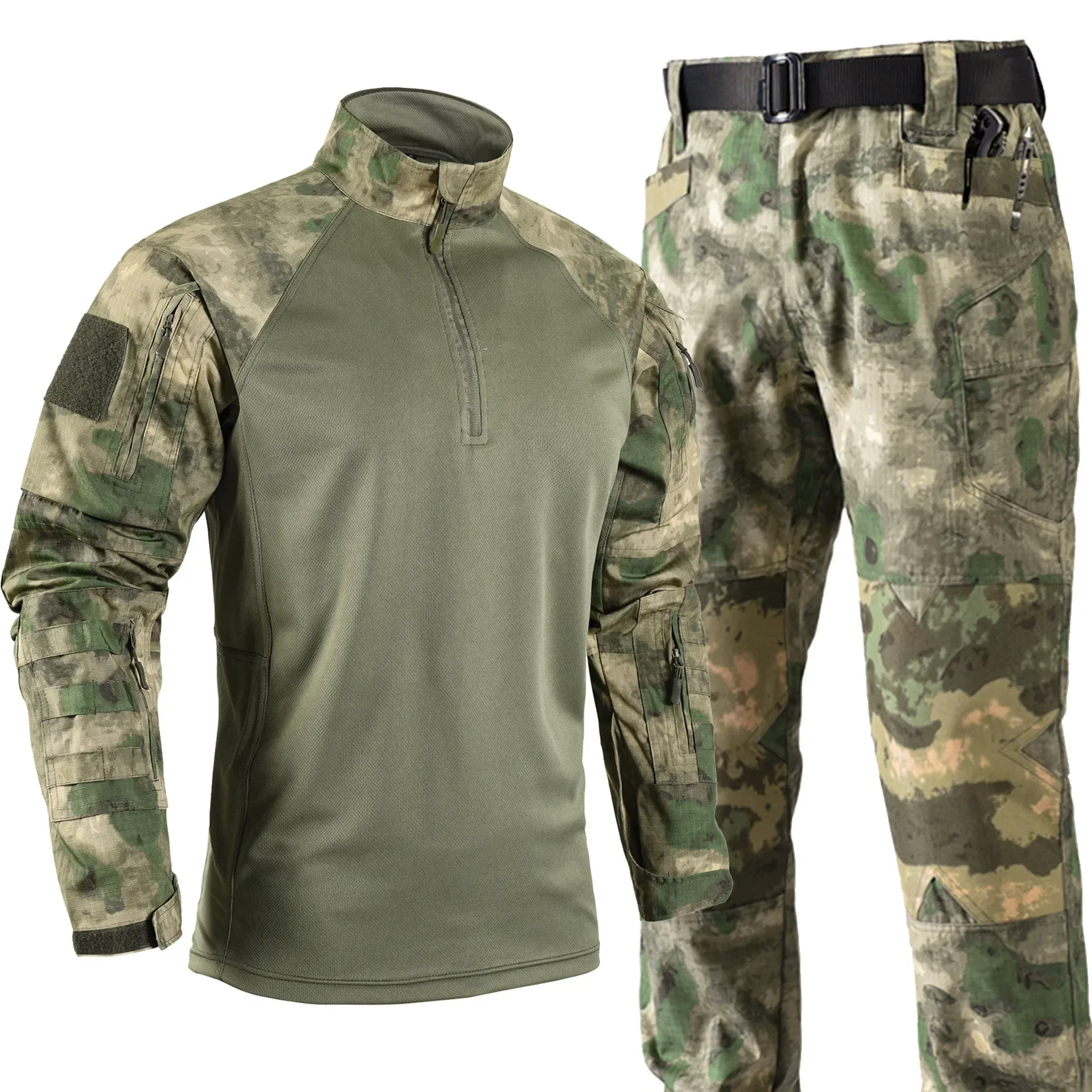 طقم قميص وبنطلون تكتيكي Multic - مراجعة Hunting Outdoor Pants وسعره