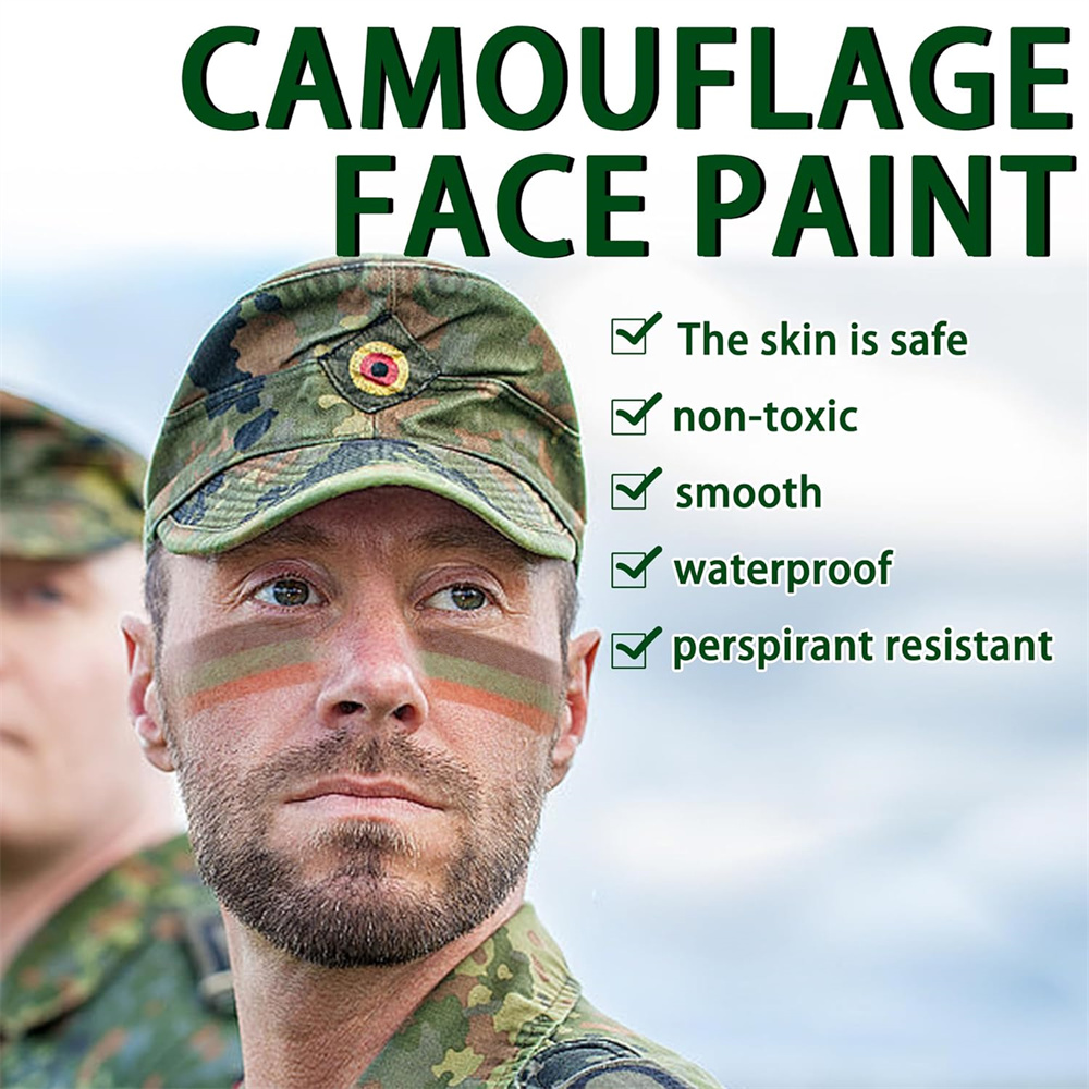6 قطعة طلاء وجه مموه 3 ألوان م - مراجعة Camo Face Paint وسعره