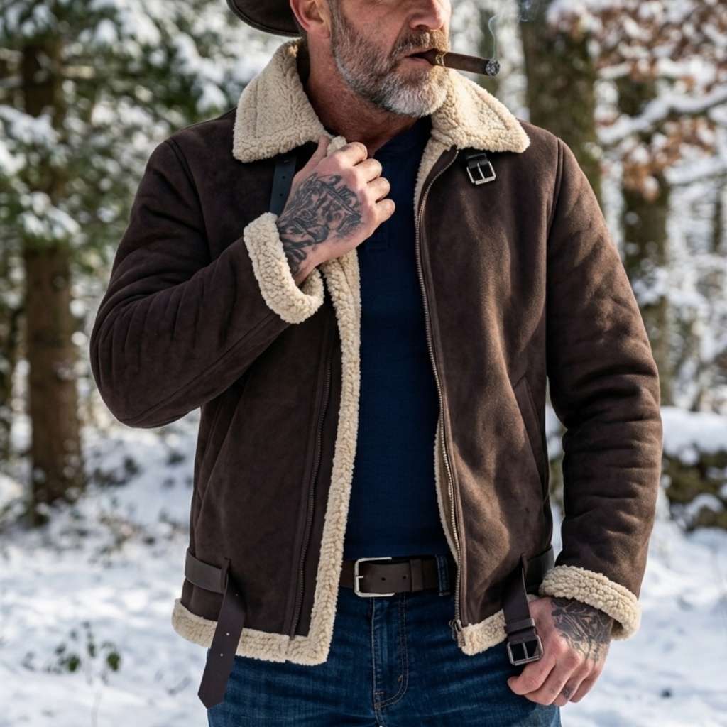 جاكيت شتوي رجالي من الجلد المد - مراجعة Outdoor Hunting Coat وسعره
