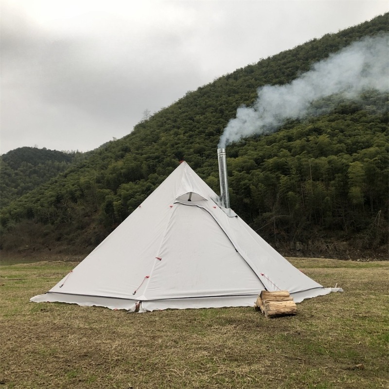الشتاء التخييم خيمة الهرم الكب - مراجعة Hunting Camp Outdoor Supplies وسعره