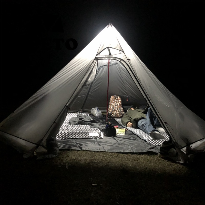 الشتاء التخييم خيمة الهرم الكب - مراجعة Hunting Camp Outdoor Supplies وسعره